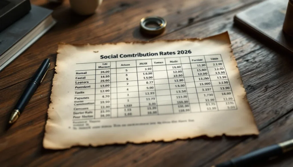 Taux de cotisations sociales 2026
